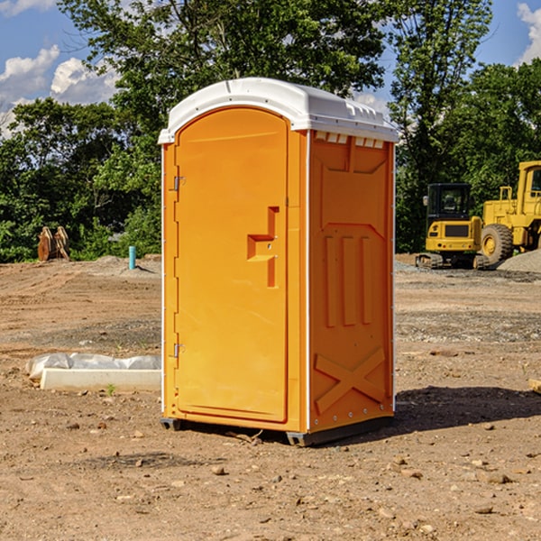 how often are the portable restrooms cleaned and serviced during a rental period in Sound Beach